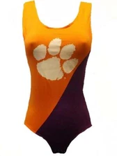New Clemson Tigers Womens Sizes XS-S-M-L-XL-2XL Licensed Leotard Body Suit