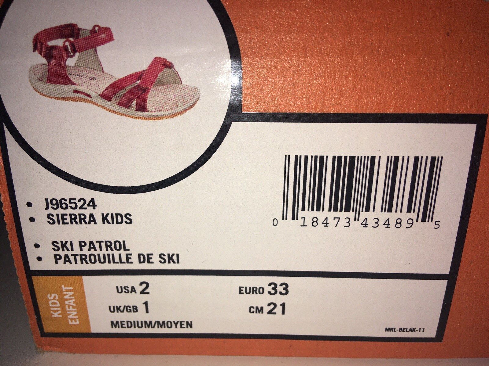 MERRELL Sierra sandali da pattuglia per bambini taglia 2