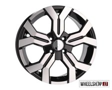 Jantes alliage Dacia Sandero Logan R16 4x100 4x16 pouces 6.5J noires usinées