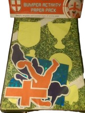 ENGLAND WORLDCUP 2024 FOOTBALL SUPPORTERS BUMPER FUN PACK PAPER CRAFT KIDS FUN 