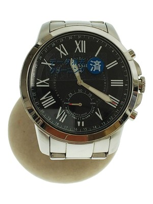 FOSSIL NDW2N QUARTZ ANALOG BLK SLV 