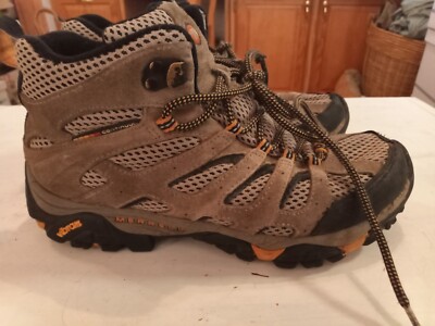 Merrell Moab 2 Mid Ventilator Boot Men 7 Taupe Performance Hiking Shoe J86593