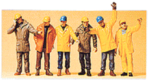 NEW : Preiser 1:50 Workmen in Outdoor Clothing Figures 68214 SHIPS FROM CHICAGO - Picture 3 of 3