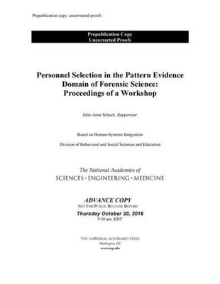 Personnel Selection in the Pattern Evidence Domain of F - Paperback / softback N