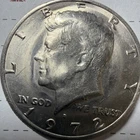 1972 D NO FG and STRONG DIE CLASH Kennedy Half Dollar  / CHECK IT OUT / WOW / #4