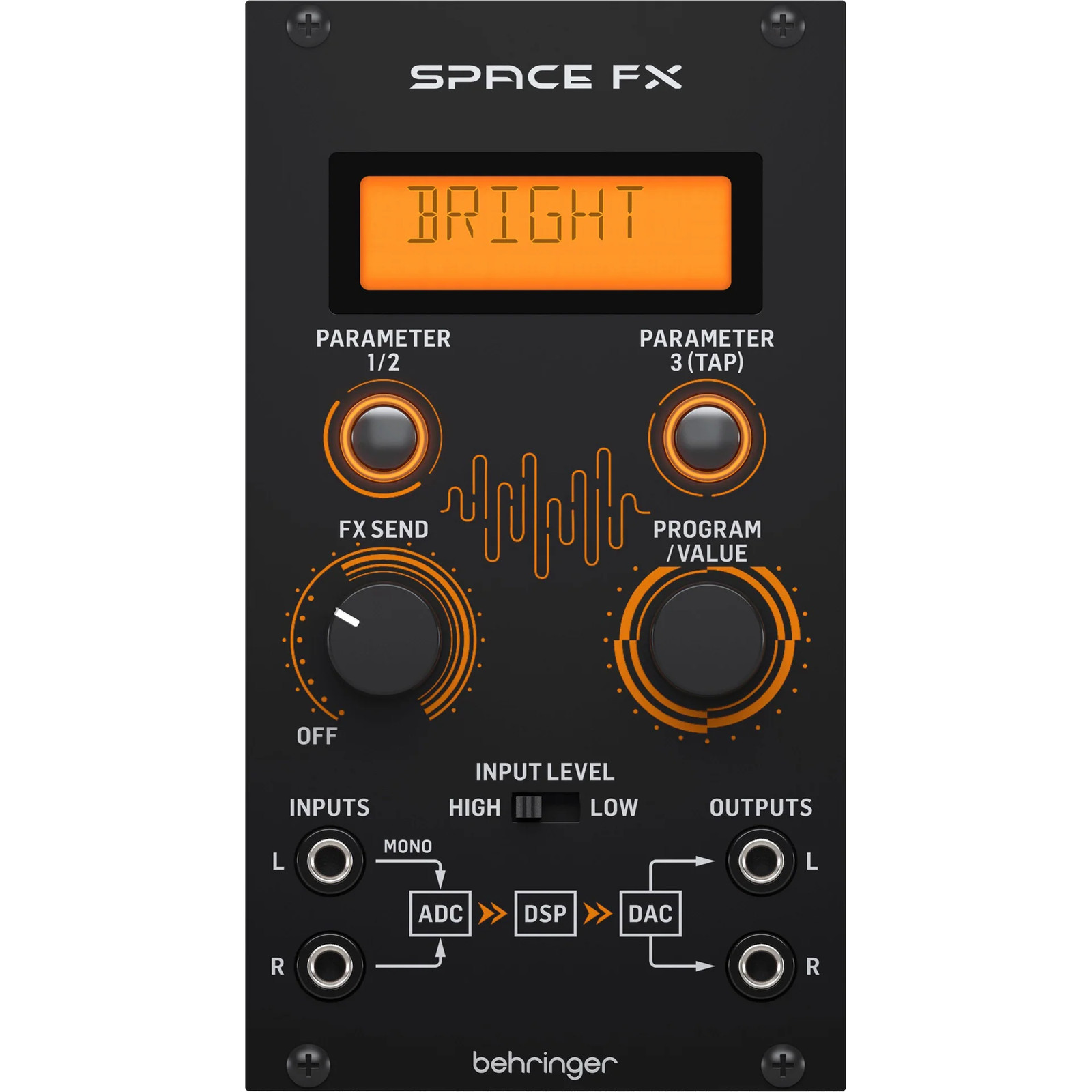 Модуль Behringer SPACE FX для создания 24-битных стереофонических мультиэффектов 13490₽