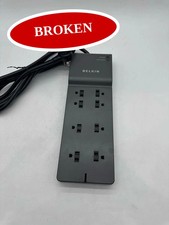  BROKEN Belkin Surge Protector Extension Cord 8-Outlet 8ft Flat Plug 2500