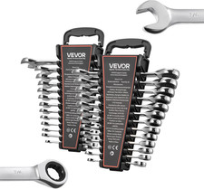 Combination Wrench Set, 26-Piece SAE and Metric, 72 Teeth, Cr-V Steel Ratcheting