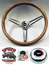 1969-1988 Chevrolet Wood Steering Wheel Classic Bowtie 15 Muscle Car Walnut 1969-1988 Chevrolet Wood Steering Wheel Classic Bowtie 15 Muscle Car Walnut