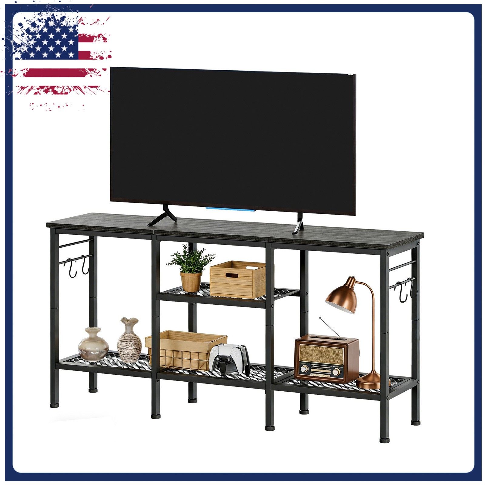 For Tvs Up To 55 Inch Media Console Table For Living Room Be
