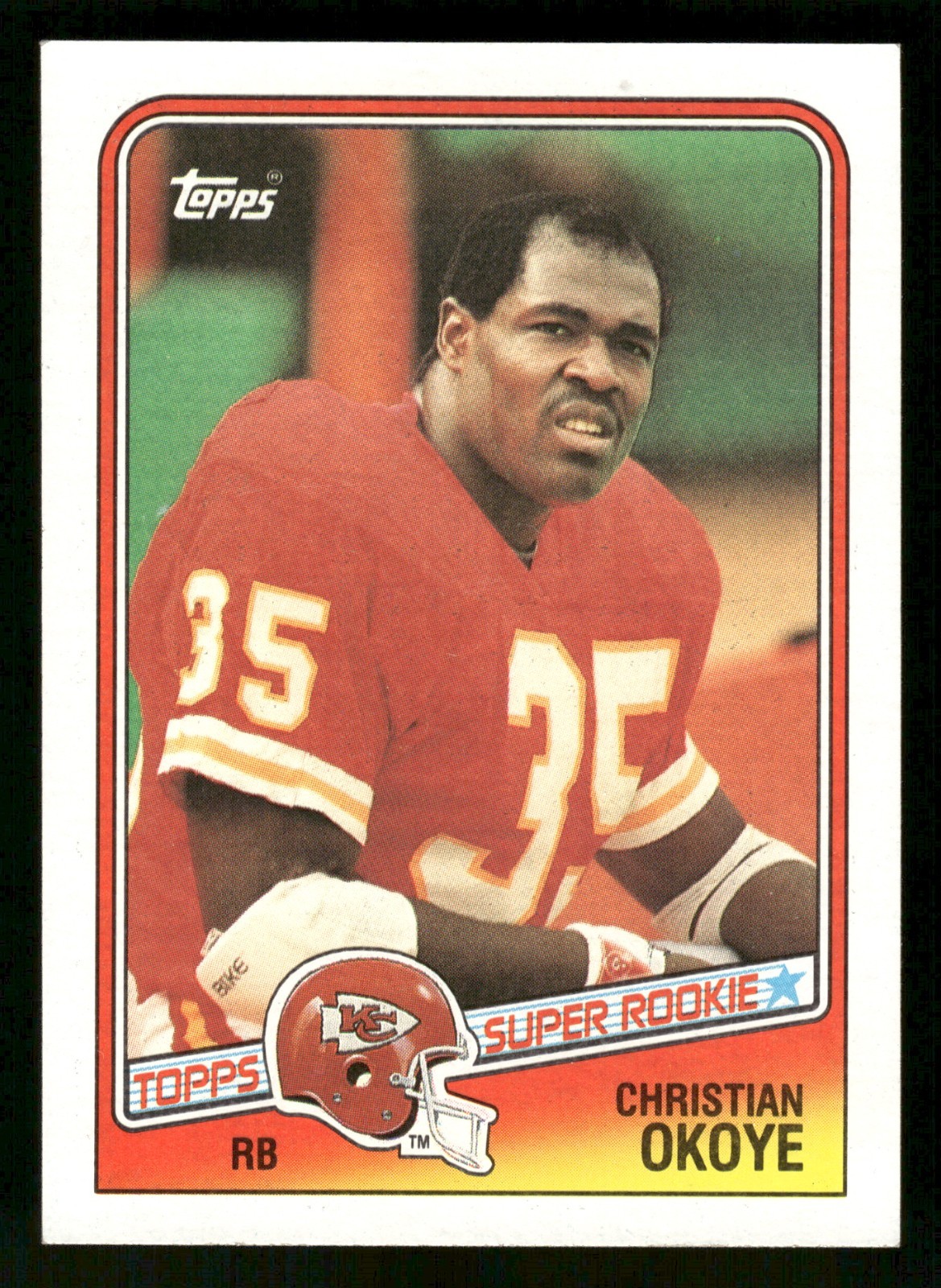 1988 Topps Football Card #363 Christian Okoye