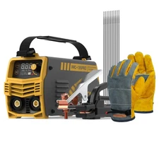Tooliom 135A 110/220V Mini Stick Welder Includes welding gloves and welding rod