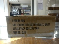 Case of 20 BCW Side Loading 18-Pocket Pro Pages - White