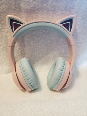 iClever Headphones for Children, Cat Ears, LED Light-Up, Bluetooth Tested/Works
