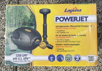 Laguna Powerjet 600 U.S. GPH 2200 LPH Fontänen Pumpenset NEU
