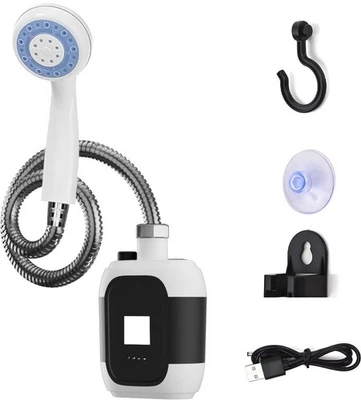 SMH LINE Campingdusche Tragbar Tauchpumpe Garten Dusche mit Pumpe Outdoor Akku Duschkopf