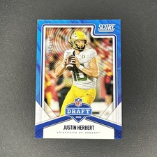 Justin Herbert 2020 Panini Score NFL Draft Showcase #NFL-3 Blue #091/100