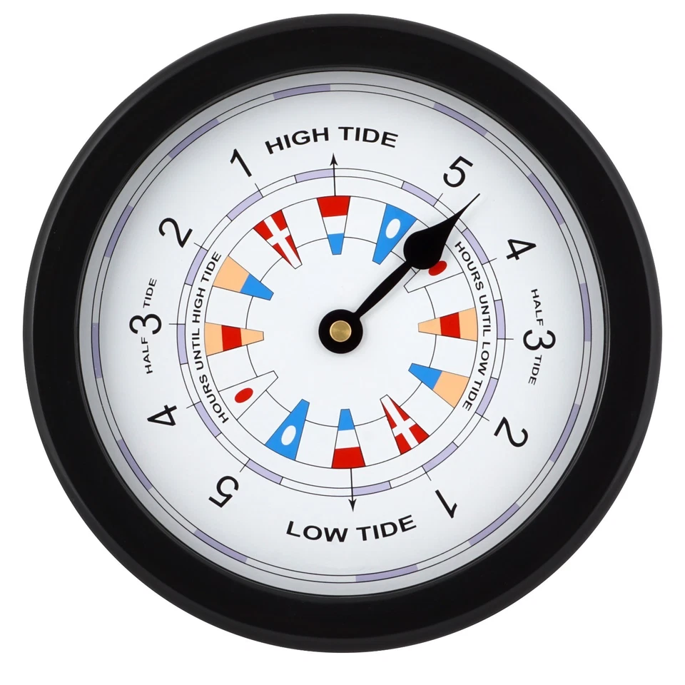 JUSTIME 8.5" Atlantic Tide Clock for East Coast High Tide Low Tide Water Resist. - Image 2 of 4
