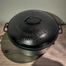 Vintage Wagner Ware Sidney Drip Drop Roaster No. 9 round Cast Iron #1269c