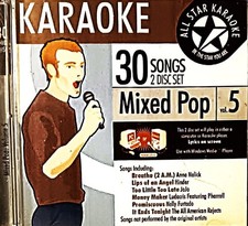 4 Misc. Karaoke CD's-pop,rock, metal,alternative,hip-hop,etc-