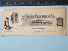 19thC Cleveland Magneto Watchman's Detector partial paper billhead & telephones — photo 1