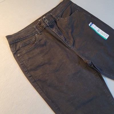 Terra & Sky High Rise Skinny Jeans Womens 14W Black Stretch Denim Casual Basic