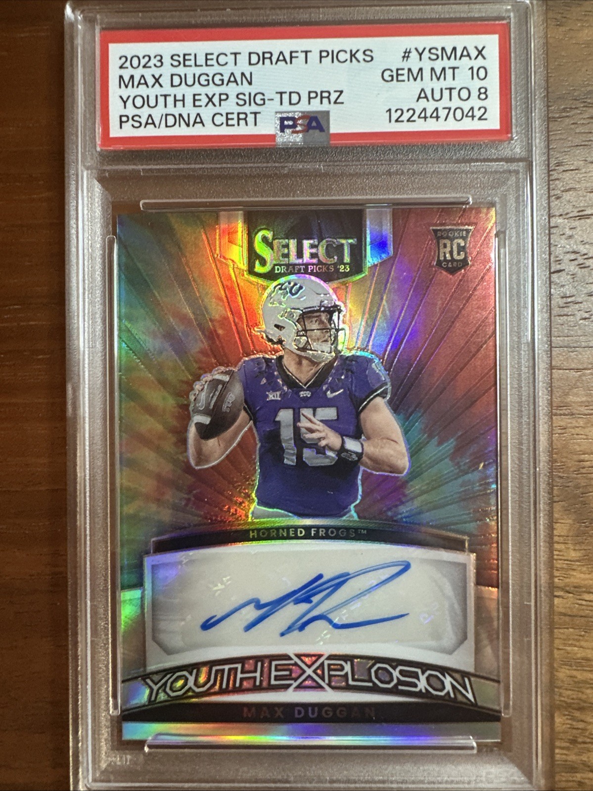 Max Duggan Panini Select Draft Picks Youth Explosion Signatures #YSMAX Base