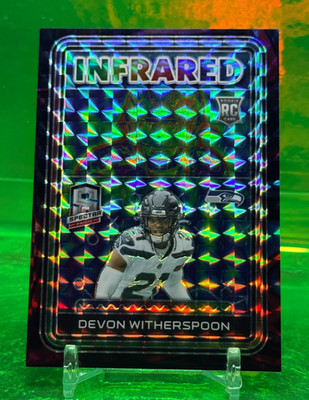#28/50 RC 2023 Devon Witherspoon INFRARED Spectra DARK SIDE SEAHAWKS LX CHAMPS