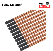 10pcs Carbon Arc Air Gouging Rods 5mm x 305mm Copper Graphite Electrodes