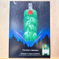 1991 Tanqueray Gin Fireworks Forest Skyline V...