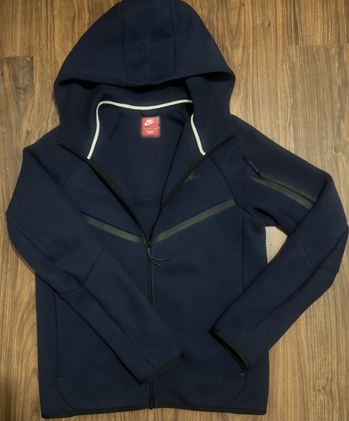 Nike Men's Navy Blue Tech Fleece Full Tracksuit Set image 4