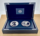2013 American Eagle West Point Two Coin Silver Set Enhanced & Reverse Proof 2oz