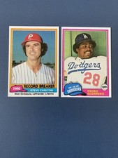 1981-1982 Topps 6-card Baseball Lot Featuring HOF Players (ExMT)