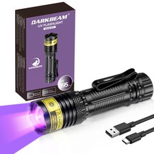 UV Flashlight 395nm Black Light Rechargeable LED for Pet Urine  Resin