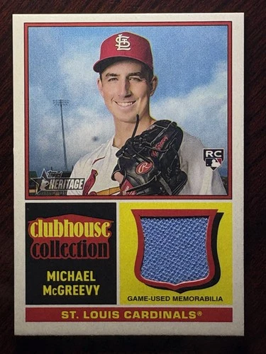 2025 Topps Heritage High Number Michael McGreevy Clubhouse Collection Relic RC - Picture 1 of 1