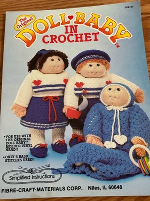 Original Doll Baby In Crochet Pattern Leaflet By Janice Hadesman Fibre Craft