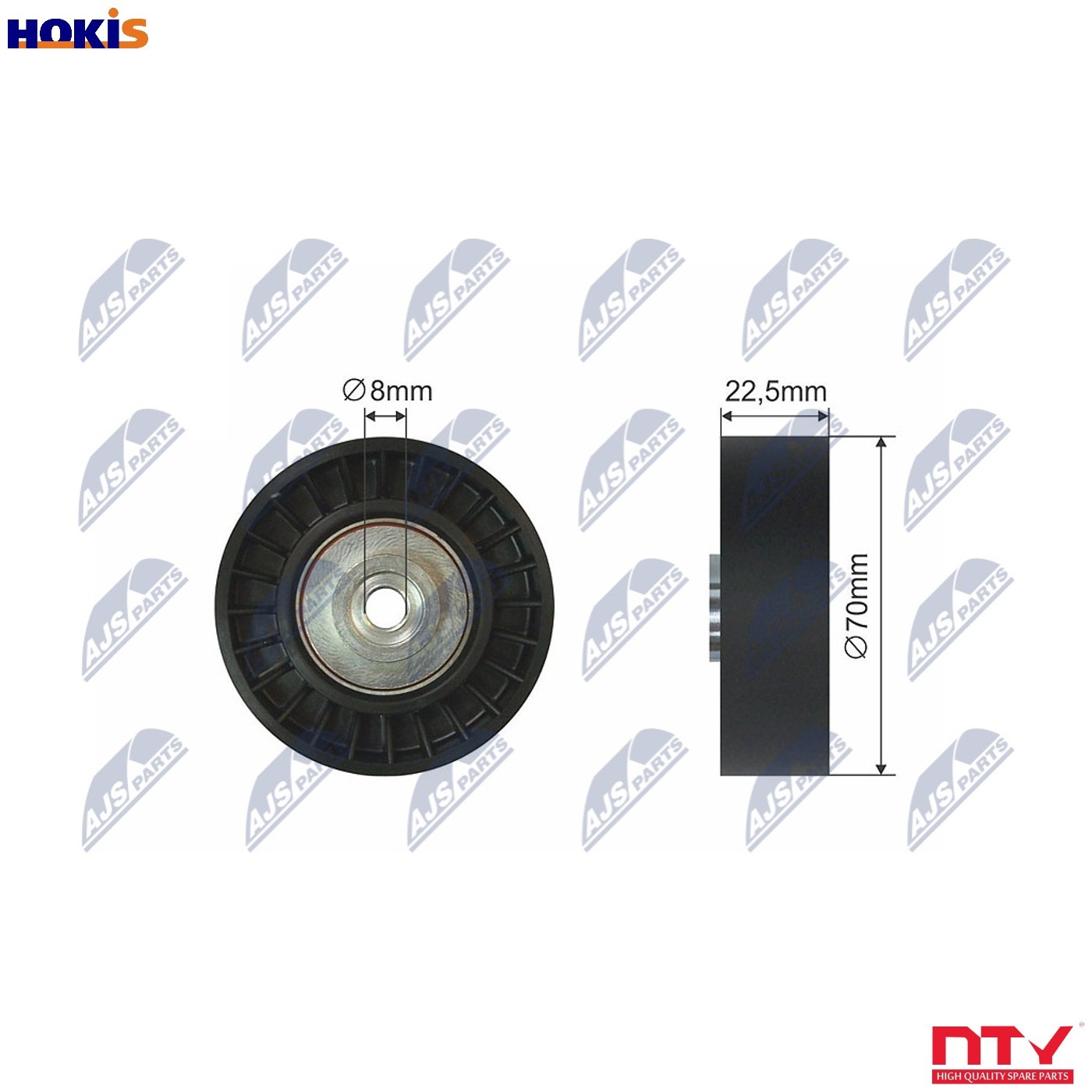 DEFLECTIONGUIDE PULLEY VRIBBED BELT RNK-BM-003 FOR LAND ROVER FREELANDER/Soft - Image 10