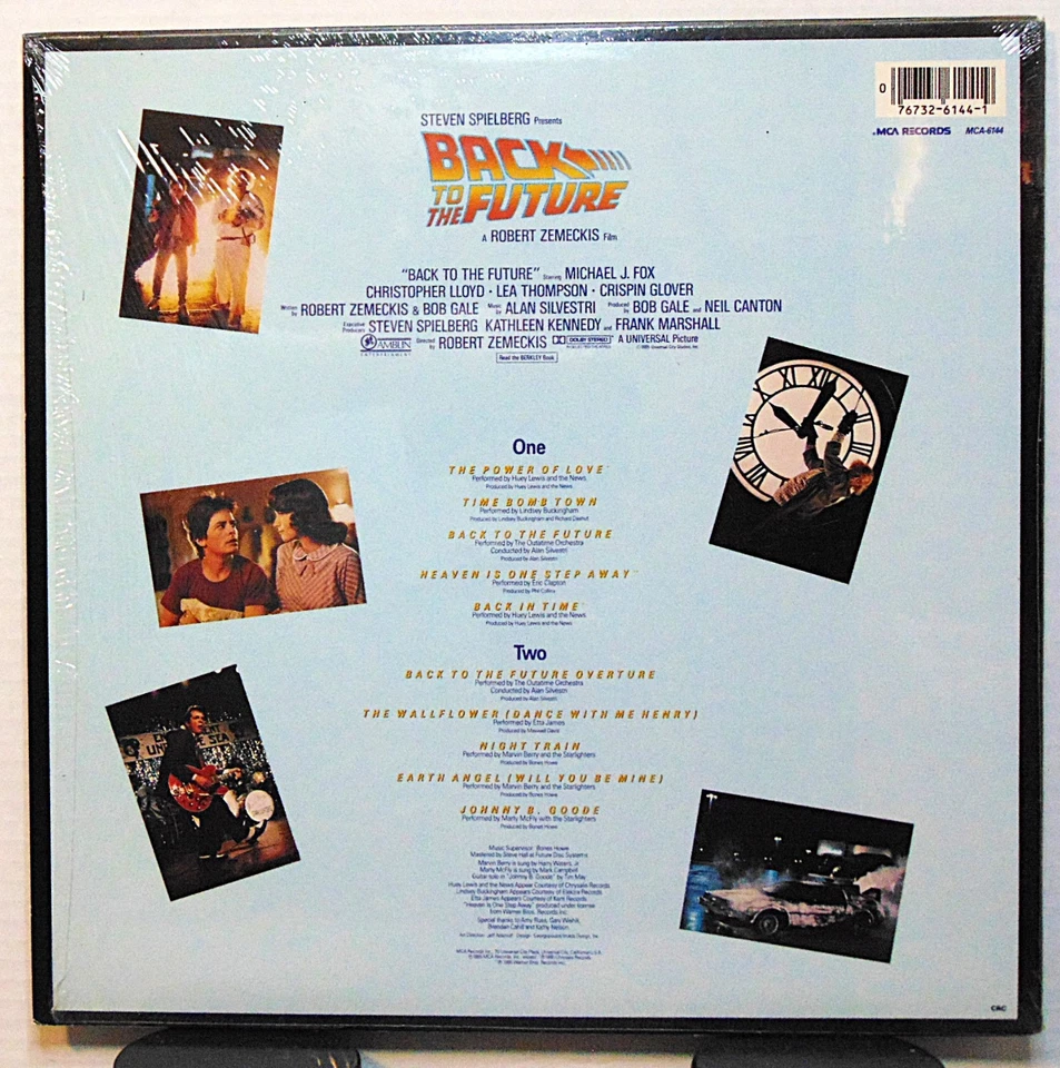 Back to the Future OST - 1985 MCA Records 6144 Huey Lewis Vinyl LP NM SHRINK - Image 2 of 4