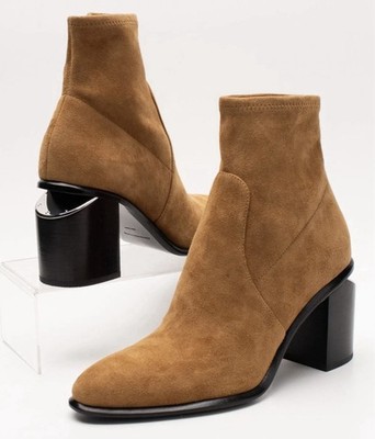 RRP 900 ALEXANDER WANG Suede Leather Ankle Boots US9 UK6 EU39 Cut Out Heels