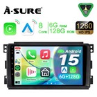 Android 15 Autoradio Navi 6+128G für Mercedes Benz Smart Fortwo 451 2005-2010