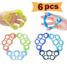 Hand Grip Strengthener, Finger exerciser, 6 Count Pack of 1 , Multicolor