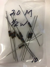 20 MEG 1/2 WATT CARBON COMPOSITION RESISTORS 10 PCS NOS