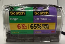 Scotch 6 XL Rolls Of Tape Magic And Gift Wrap Tape 3/4 X 1100 Inch