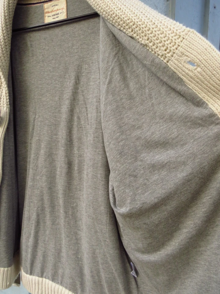 Suéter cárdigan pesado impermeable original para hombre vintage XXL Foto 3 de 4