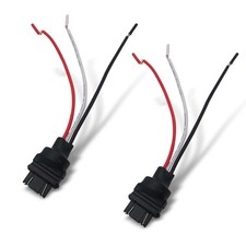 2 PCS Car 3157 Socket Wire Harness, T25 Bulb Socket Male Adapter, Pre-Wired