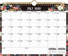 Wall Calendar 2025-2026 – Jul. 2025 - Dec. 2026, 18 Monthly Calendar, 11 x 8.5 I