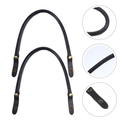 2pcs Handbag Handles PU Handles Strap for Women Handbag (Black) - Picture 12 of 12