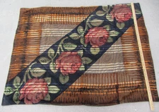 Stroock Motorobe Buggy Blanket Mohair Wool Antique Ca 1900 45" x 60" VG Roses