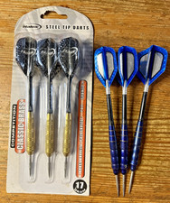 Halex Steel Tip Blue Darts Competition Classic Brass 17 Gram NIP w/ Extra Set