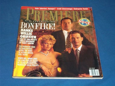 1990 DECEMBER PREMIERE MAGAZINE - HANKS WILLIS & GRIFFITH FRONT COVER - H 9851